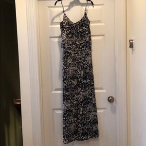 White House Black Market Navy/White Maxi Dress
